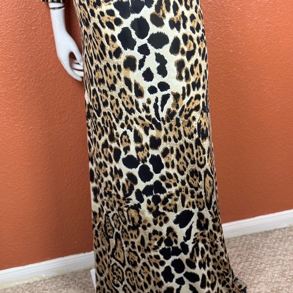 Va Va Voom leopard animal print LONG maxi dress Size Medium Large. E92 - Picture 14 of 16